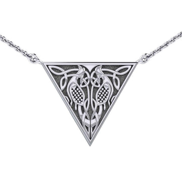Viking Urnes Bird Silver Necklace TN045 - Jewelry